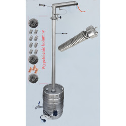 DISTILLER CLAMP 30 liters STAINLESS ON PIPE 60mm - for gas