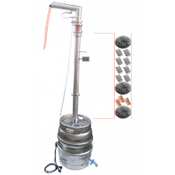 DESTYLATOR 50 L NIERDZEWNY KWASOODPORNY DWA termometry