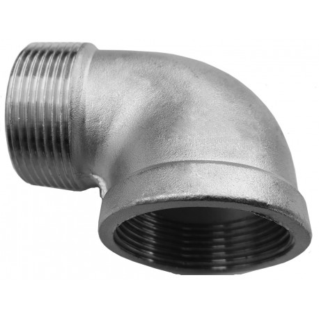 Kolano Nierdzewne Nyplowe Gwintowane Gwint 1/8" - 9,6mm