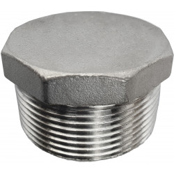 Stainless steel external thread plug 1 inch , 33 mm