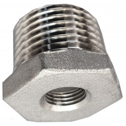 Threaded stainless steel reduction 1/8 inch - 1/4 inch