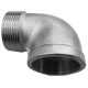 A threaded stainless steel elbow 1" , 33 mm