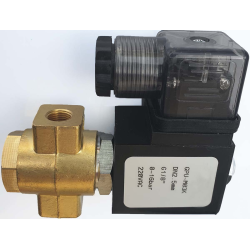 Open brass solenoid valve 1/8 "230V 0-16 bar 120 ° C