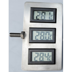 Ramka obudowa POTRÓJNA z śrubką M8 na Termometr LCD, Destylator