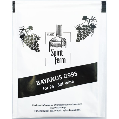 Bayanus G995 wine yeast for 25-50 liters of wine: