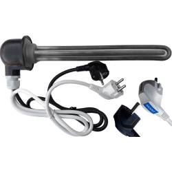 DOPPELHEIZUNG VON 1,4 / 2kW MIT KABEL FÜR EINEN EDELSTAHLVERSTÄNDER MIT ABDECKUNG