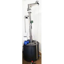 DESTYLATOR CLAMP 200 L NIERDZEWNY NA RURZE 100 Automat z mieszlnikiem i płaszczem olejowym