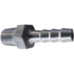 Stainless Hose Connector size 1/4 inch , 13 mm, for a 8 millimeter hose