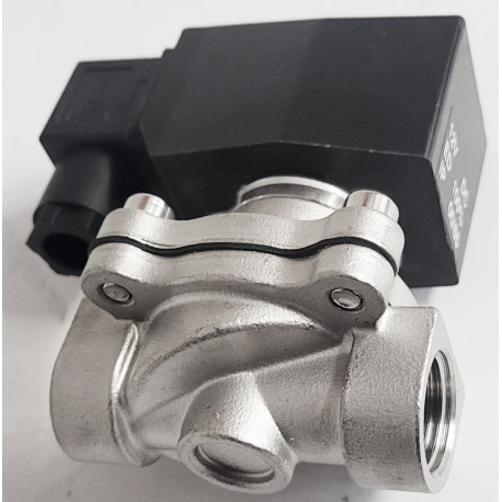 Elektrozawór nierdzewny kwasoodporny 12V, 3/4" normlanie zamknięty