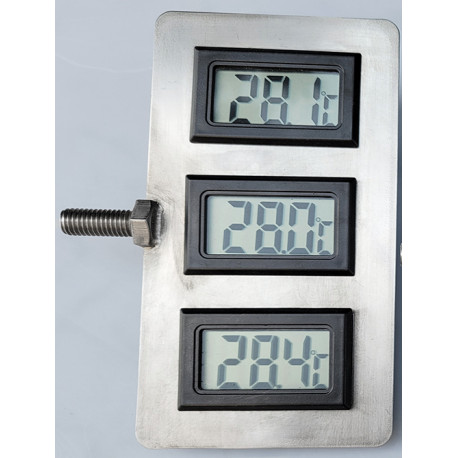 Ramka obudowa POTRÓJNA z śrubką M8 na Termometr LCD, Destylator