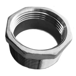 Threaded stainless steel reduction 5/4 inch - 3/2 inch