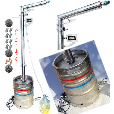 DESTYLATOR CLAMP 50 L NIERDZEWNY NA RURZE 50 na złączu CLAMP