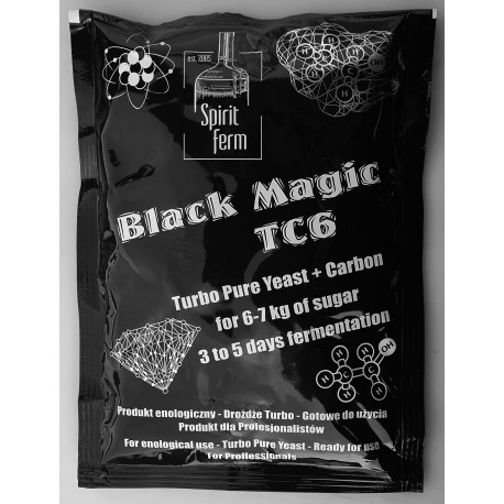 SPIRITFERM Drożdże turbo SpiritFerm TC6 BlackMagic z węglem