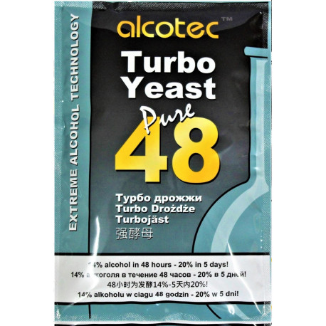 ALCOTEC TURBO Pure 48 szybkie mocne drożdże do bimbru